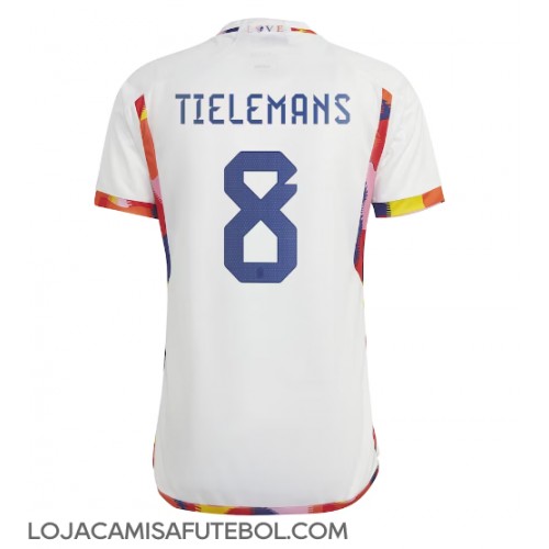 Camisa de Futebol Bélgica Youri Tielemans #8 Equipamento Secundário Mundo 2022 Manga Curta